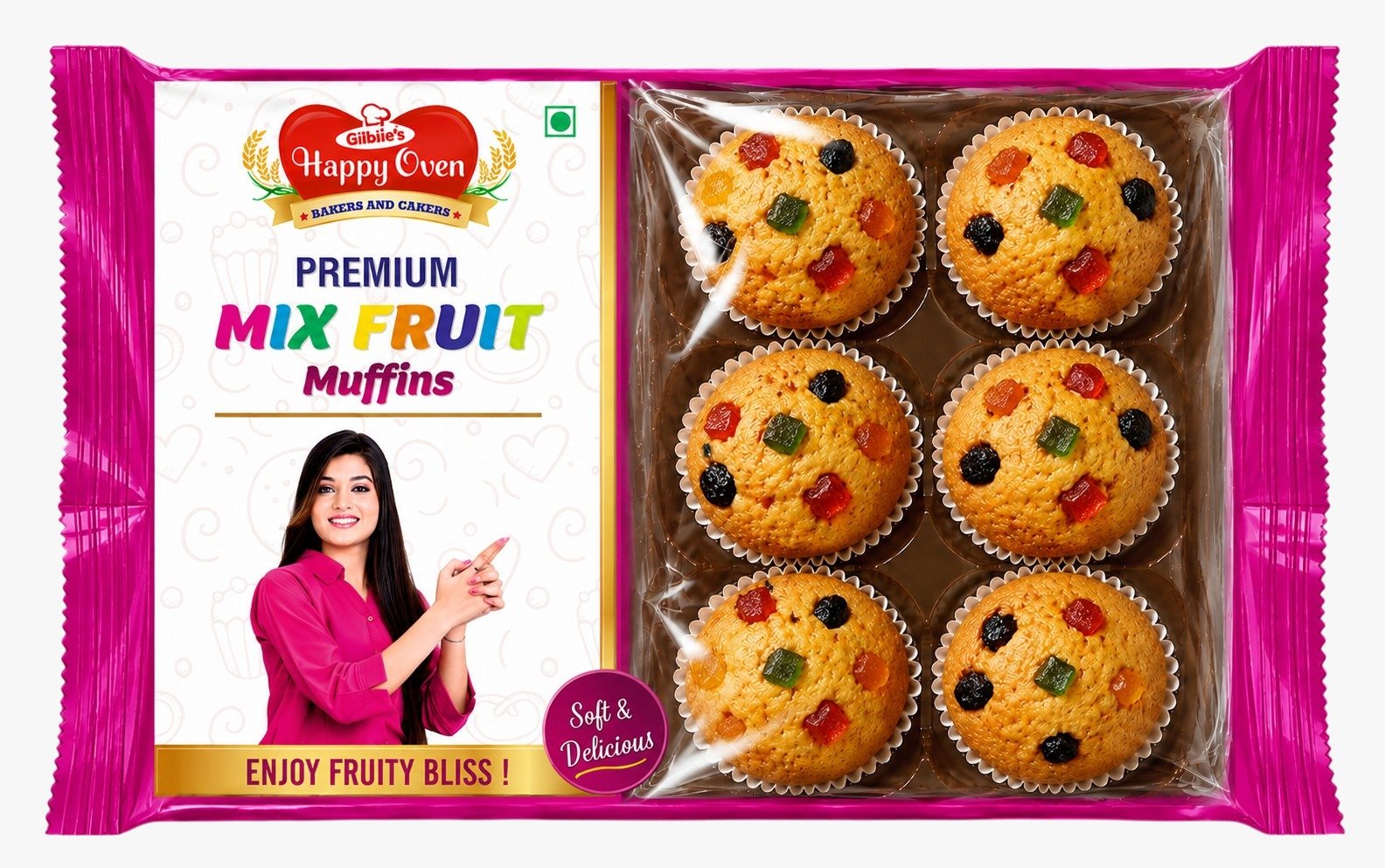 Premium Mix Fruit Muffin 6 Pcs Small