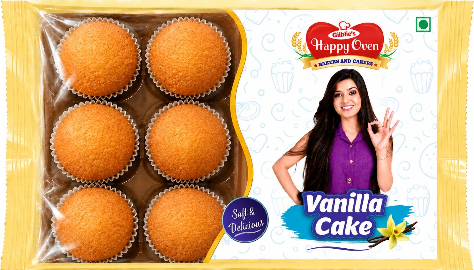 Vanilla Cake 6 Pcs Big